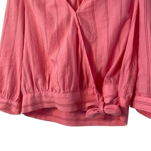 Madewell Wrap Top in Cecilia Stripe, Size XXS - Picture 8 of 10
